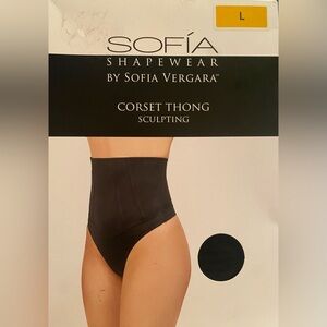 Sofia by Sofia Vergara Black Corset Thong Shapewear